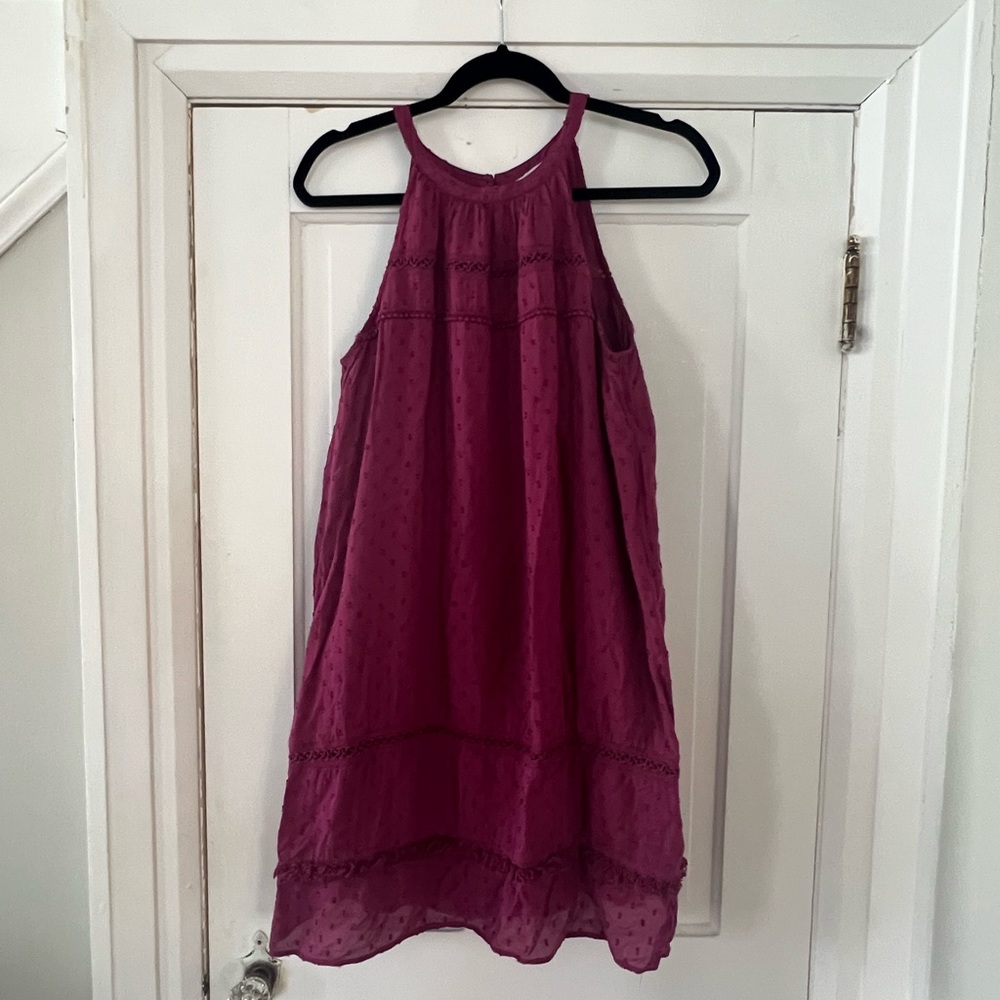 Berry Swiss Dot Sundress